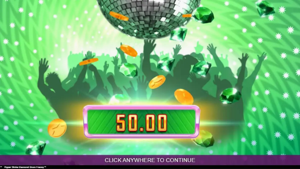Interface vibrante e neon do slot Hyper Strike Diamond Drum Frenzy